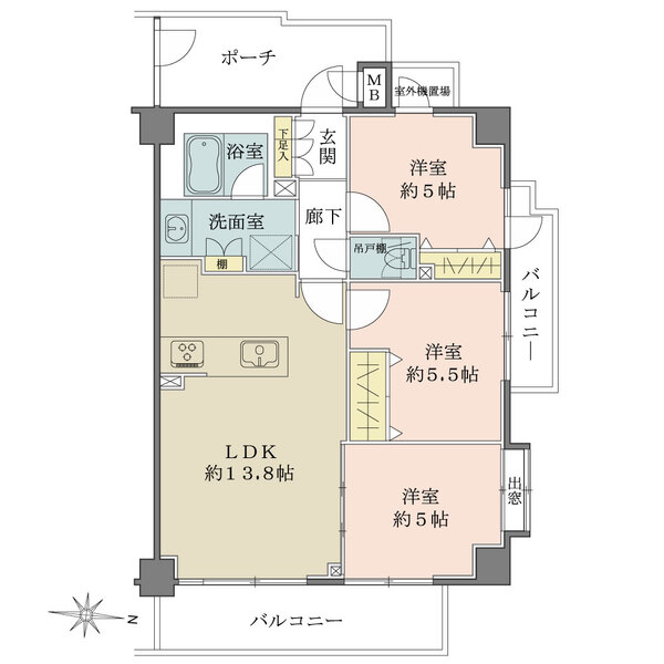 クレッセント大鳥居の間取図
