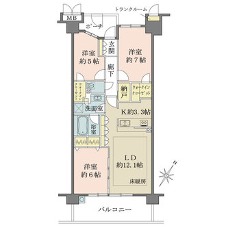 ザ・レジデンス東京イーストレジデンスIIIの間取図
