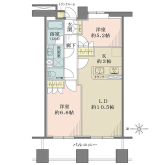 石神井公園ピアレスＡ棟の間取図