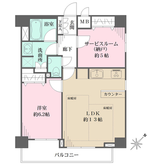 グラーサ向島隅田公園の間取図