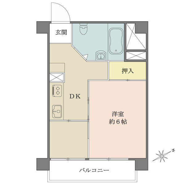 足立東和ダイヤモンドマンションの間取図