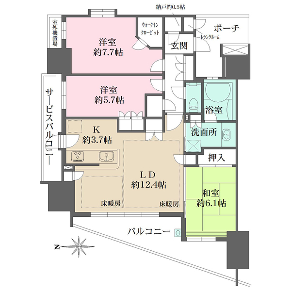プラウドシティ金町アベニューの間取図