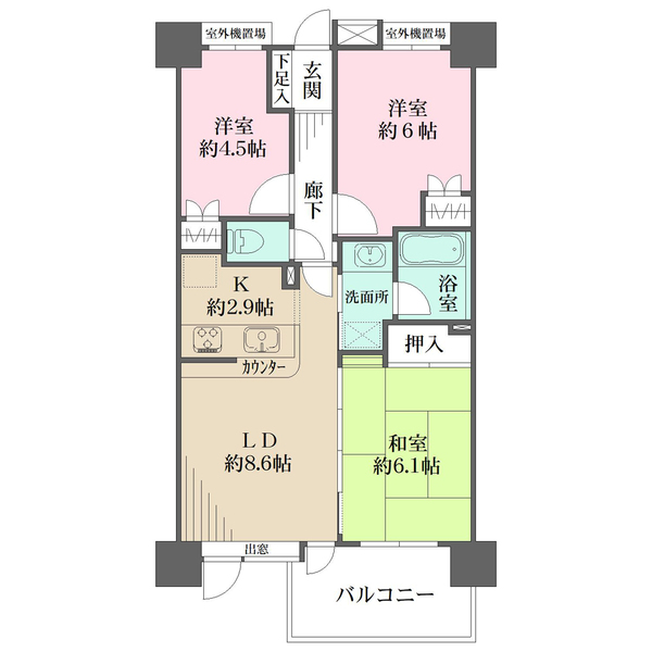 藤和シティホームズ竹ノ塚PARKSIDEの間取図