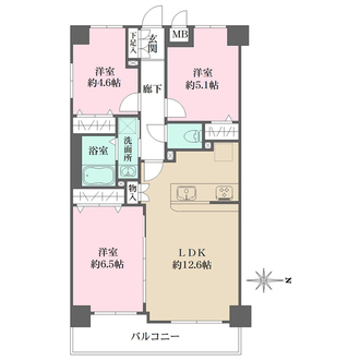 藤和シティホームズ水元公園の間取図
