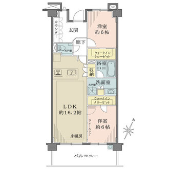 Nisshin Grandpalace 茅ヶ崎東海岸の間取図