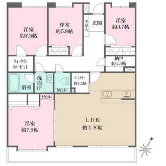 ハイツ町屋の間取図