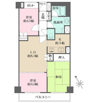 藤和シティコープ町屋の間取図