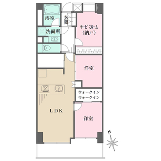 藤和シティコープ町屋IIの間取図