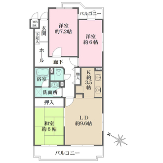 藤和南流山コープの間取図