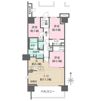 ルフォン扇大橋の間取図