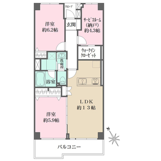 ガーデンプラザ柴又壱番館の間取図