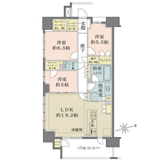 ザ・パークハウス上野プレイスの間取図