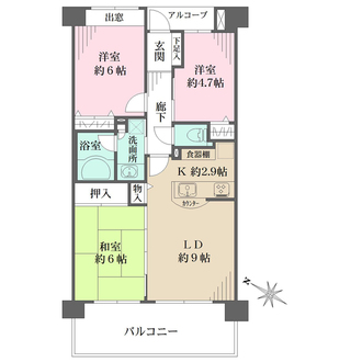 ライオンズグローベル谷塚リアルレジデンスの間取図