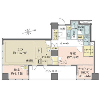 クラッシィタワー新宿御苑の間取図