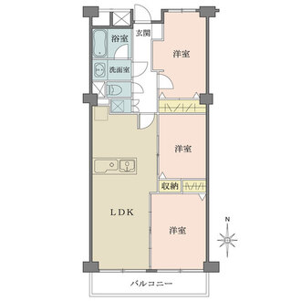 グリーンコーポ東戸塚　A棟の間取図
