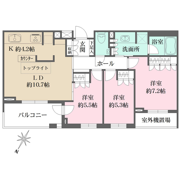 ライオンズプラザ初台グランフォートの間取図
