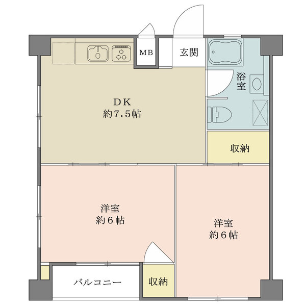 光荻窪マンションの間取図