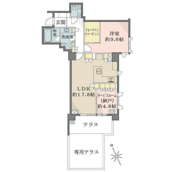 ザ・パークハウス御苑内藤町の間取図