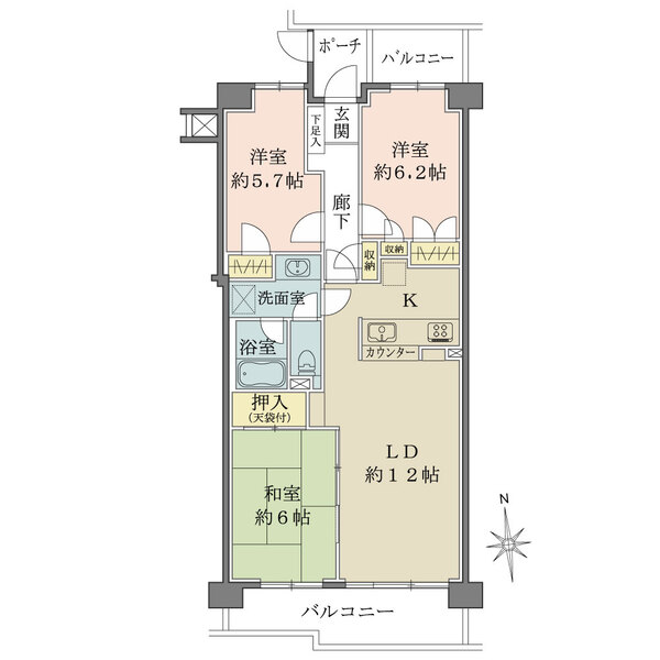 ルネ蒲田の間取図