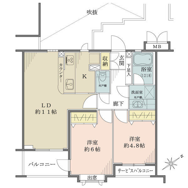 東急ドエル・アルス高田馬場諏訪の杜の間取図