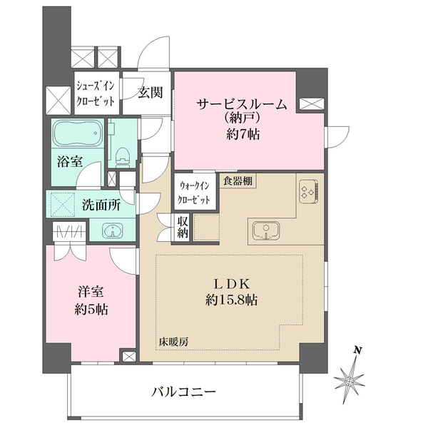 ピアース東北沢の間取図