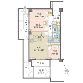 パークハウス西早稲田の間取図