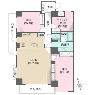 ウィン新宿若松町の間取図