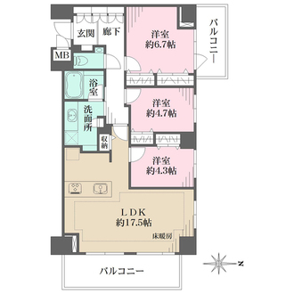 グランドメゾン西早稲田の間取図