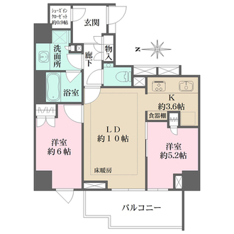 ザ・パークハウス代々木大山の間取図