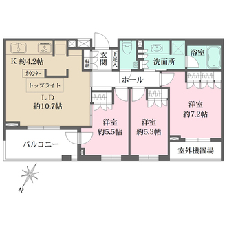 ライオンズプラザ初台グランフォートの間取図