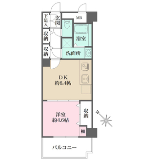 藤和シティホームズ新宿余丁町の間取図