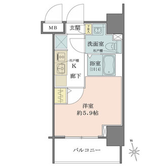 ル・リオン西早稲田の間取図
