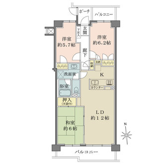 ルネ蒲田の間取図