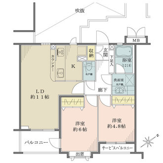 東急ドエル・アルス高田馬場諏訪の杜の間取図