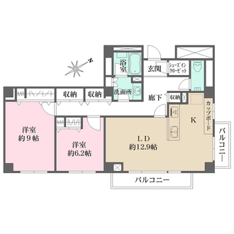 オープレ東中野の間取図