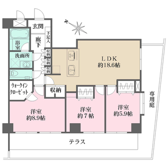 アベニール中野の間取図