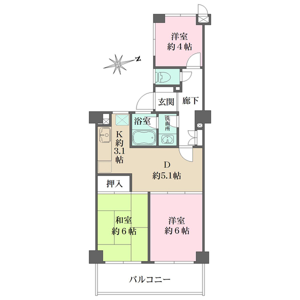 マートルコート調布第2の間取図