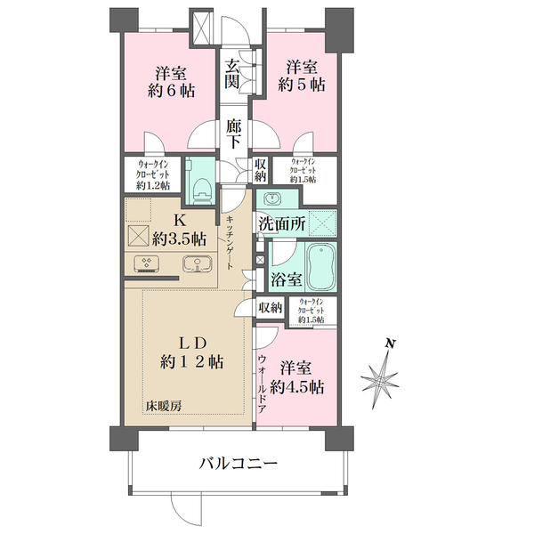 ザ・パークハウス経堂レジデンスの間取図