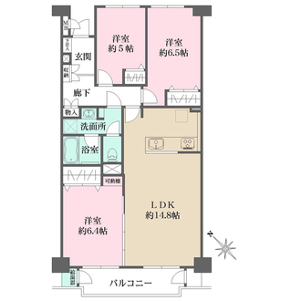 狛江ハイタウン4号棟の間取図