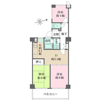 マートルコート調布第2の間取図