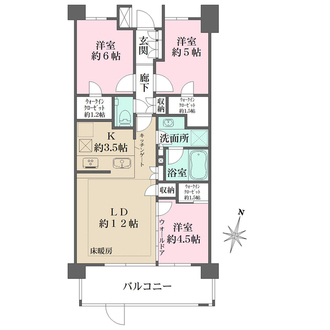 ザ・パークハウス経堂レジデンスの間取図