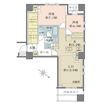 アトラス恵比寿景丘の間取図