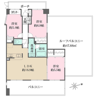 ランドコートつつじヶ丘の間取図