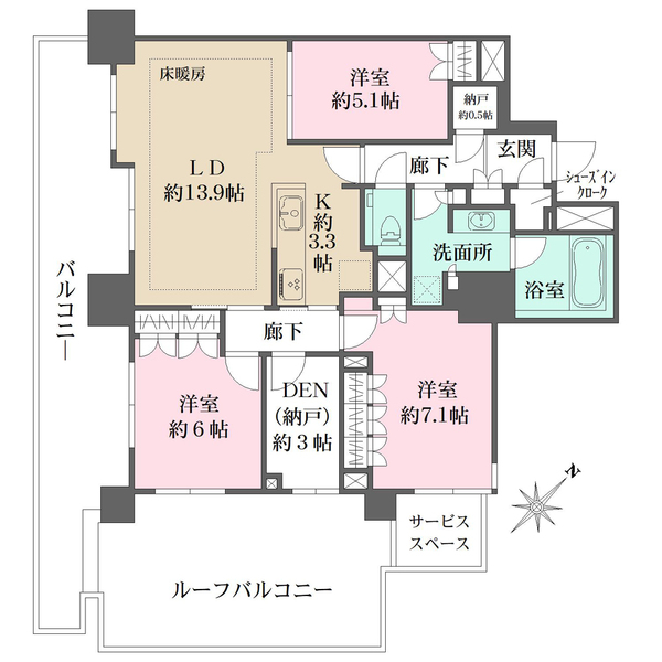 プラウドシティ小竹向原の間取図