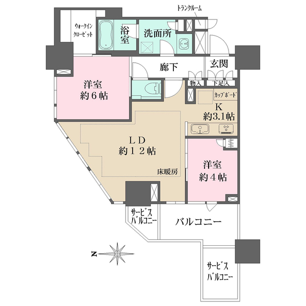 ブリリアタワー池袋WESTの間取図