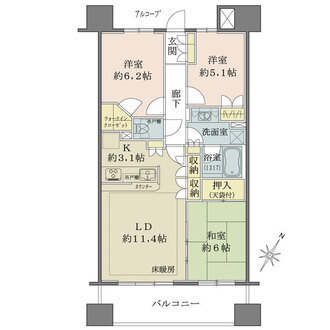 大山パークハウス　スタイリッシュタワーの間取図