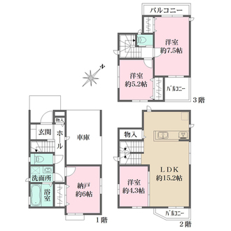 G号棟の間取図