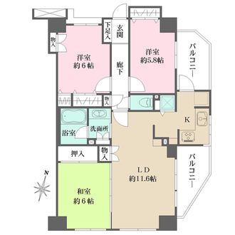クリオ川越壱番館の間取図