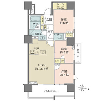 パークホームズ川越ザレジデンスの間取図