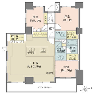 ザ・パークハウス板橋大山大楠ノ杜の間取図
